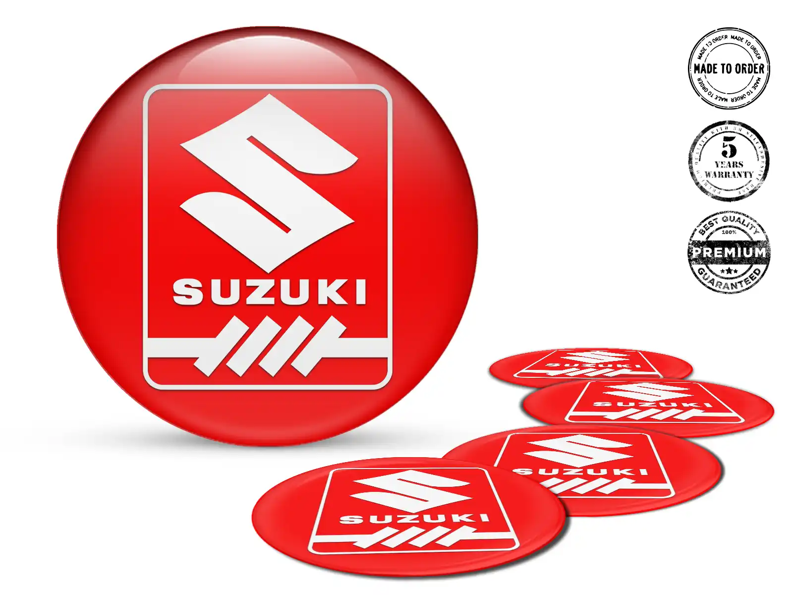 Suzuki Emblema Bombado Logo Pegatinas de Aro Alta Calidad